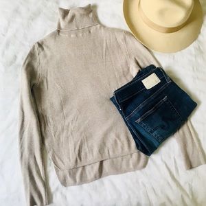Tan turtle neck top
